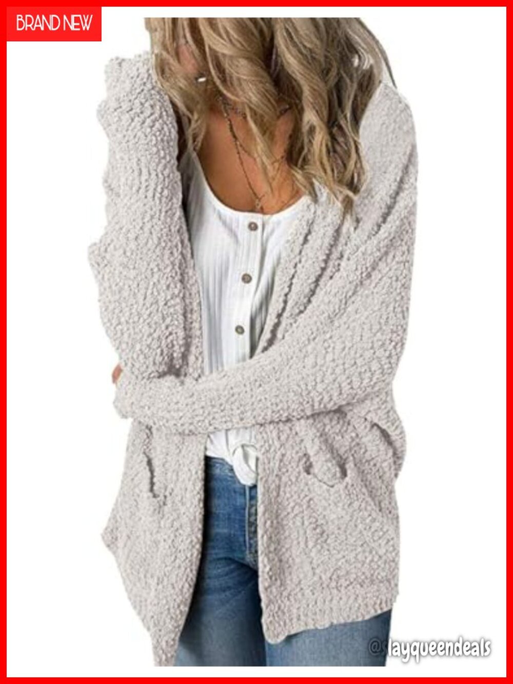 Fuzzy Chunky Oversized Cardigan Sweater Relaxed Fit